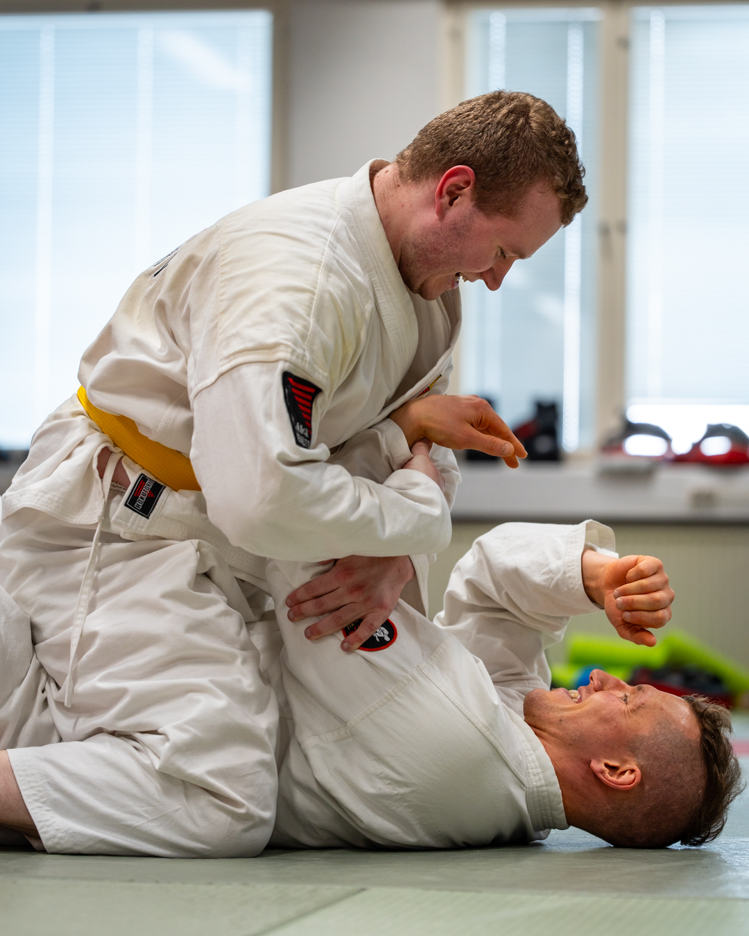 Self defense sweep takedown